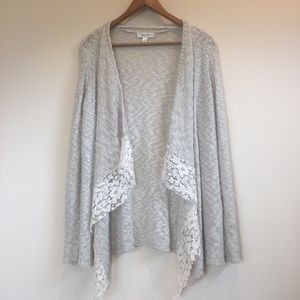 Dressbarn flowy lace cardigan